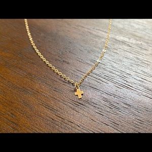 Dainty Gold Cross Necklace